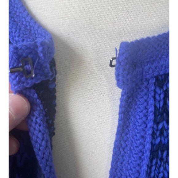 Karen Lessly Cardigan Sweater Womens 2X Blue Black New - Picture 6 of 10